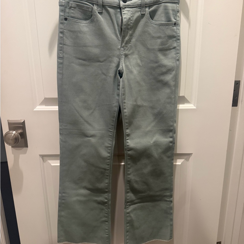 Harper Light Sage Wide-Leg Jeans
